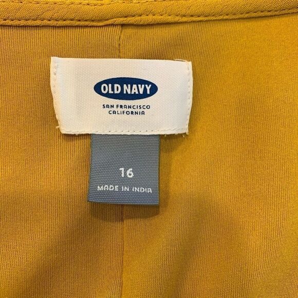 Old Navy Shift Dress Gold Mustard Color Size 16 - Picture 4 of 5